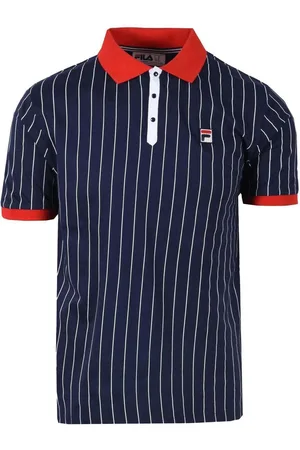 Fila Tops y Camisetas BB1 Classic Striped Polo Shirt Navy/ Red para hombre