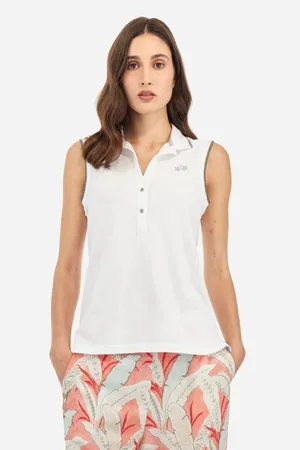 La Martina Tops y Camisetas WAP005 PK001-0001 OPTIC WHITE para mujer