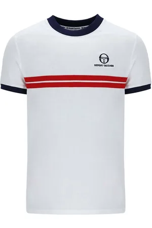 Sergio Tacchini Tops y Camisetas Super MK2 T-Shirt White/Adrenaline Rush para hombre