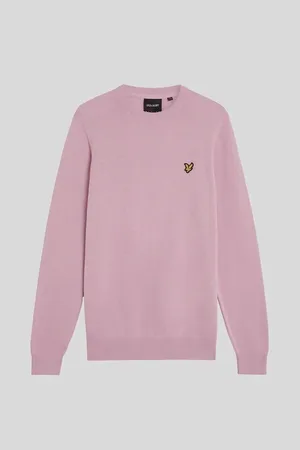 Lyle &amp; scott Jersey KN2136V COTTON CREW-X574 PINK LIGHT para hombre