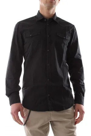 Dondup Camisa manga larga UC300S CS010-999 BLACL para hombre