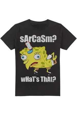 Spongebob Camiseta manga larga Sarcasm Meme para hombre