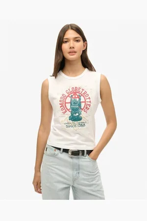 Superdry Camiseta tirantes Débardeur femme Globe Trotter Komodo para mujer