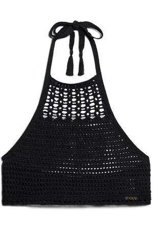 Superdry Blusa Blouse court à dos nu en crochet femme para mujer