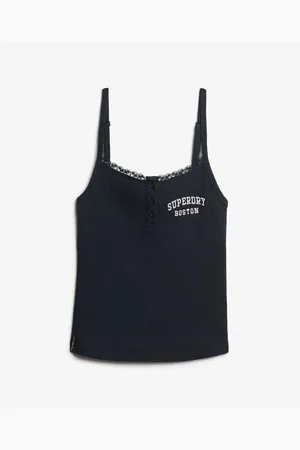 Superdry Camiseta tirantes Débardeur brodé à boutons femme Athletic Essentials para mujer