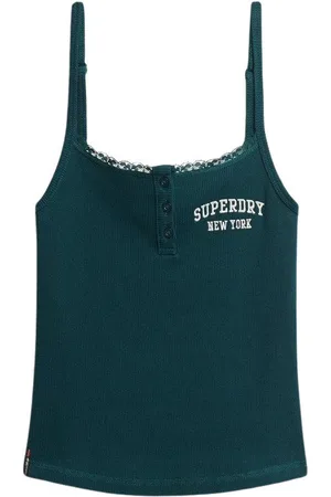 Superdry Camiseta tirantes Débardeur brodé à boutons femme Athletic Essentials para mujer
