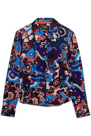 Superdry Camisa Chemise manches longues imprimé femme 70s para mujer