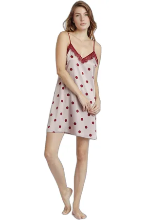 Admas Vestidos Nuisette à bretelles femme Classic Elegant Dots para mujer