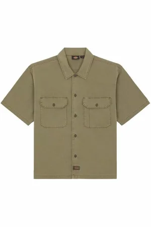 Dickies Camisa manga larga UNIONVILLE WORK SHIRT DK0A4Z7Q-MGR1 MILITARE para hombre