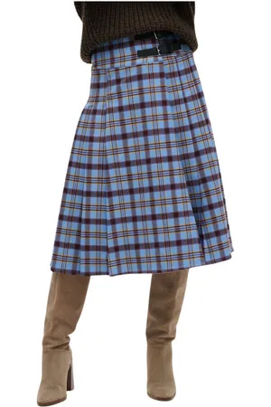 Superdry Falda Jupe plissée mi-longue à carreaux femme para mujer