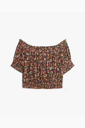 Superdry Blusa Blouse crop smocké femme para mujer