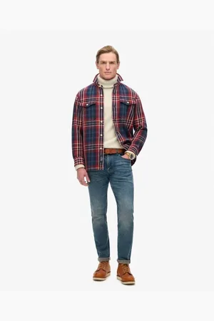 Superdry Camisa manga larga Chemise épaisse à carreaux The Merchant Store para hombre