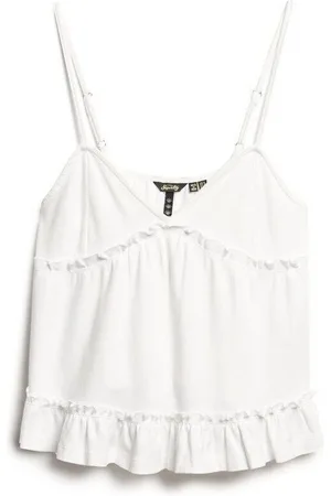 Superdry Camiseta tirantes Débardeur en jersey à volants femme para mujer
