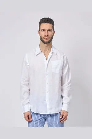 Guess Camisa manga larga M5GH73 WH3J0 NAPA LINEN-G011 PURE WHITE para hombre