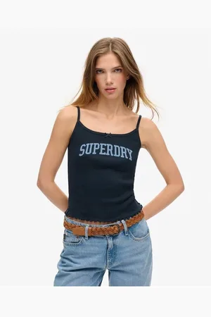 Superdry Camiseta tirantes Débardeur en pointelle avec motif femme Athletic para mujer