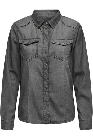 ONLY Camisa 15315185 ALEXA-MEDIUM GREY DENIM para mujer