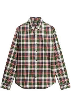 Superdry Camisa manga larga Chemise à carreaux manches longues en coton Vintage para hombre