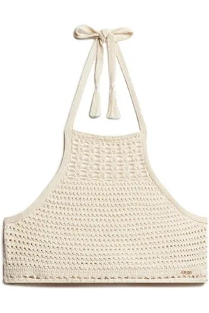 Superdry Blusa Blouse court à dos nu en crochet femme para mujer