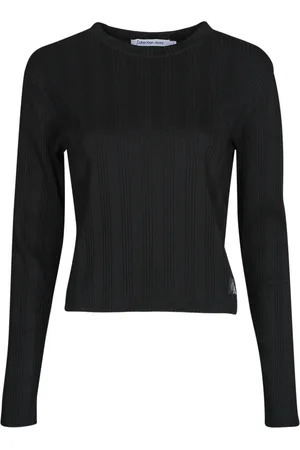 Calvin Klein Camiseta manga larga BADGE RIB BABY TEE LONG SLEEVE para mujer