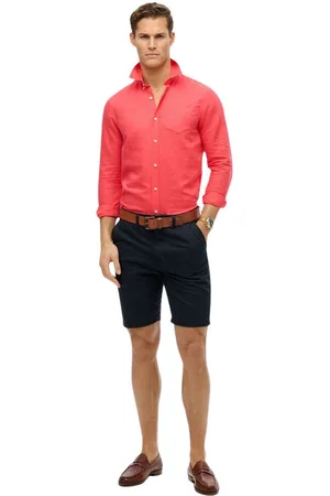 Superdry Camisa manga larga Chemise manches longues en lin de coton para hombre