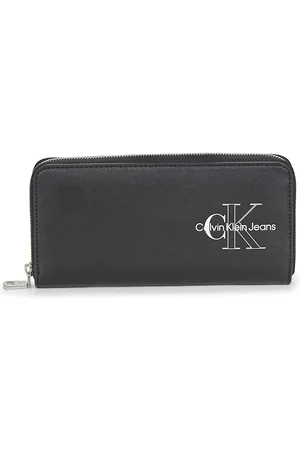 Calvin Klein Cartera SCULPTED ZIP AROUND TWO TONE para mujer