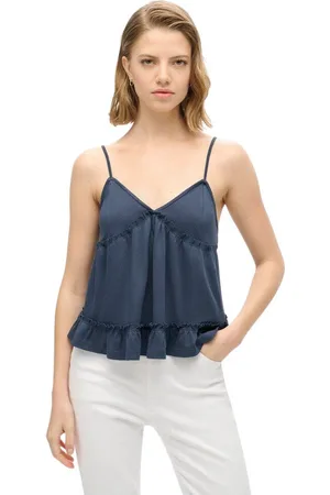 Superdry Camiseta tirantes Débardeur en jersey à volants femme para mujer