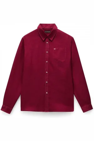 Napapijri Camisa manga larga G-LINEN LS NP0A4HQ2-R1E1 TIBETAN RED para hombre