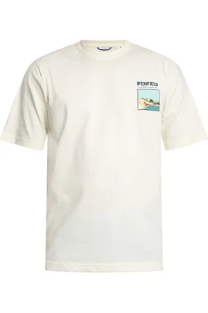 Penfield Camiseta Camiseta gráfica con paisaje de bloques para hombre