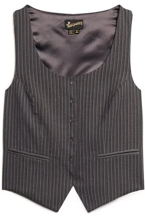 Superdry Chaqueta de punto Gilet au dos satiné femme para mujer