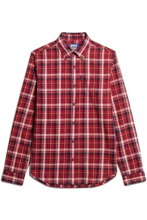 Superdry Camisa manga larga Chemise à carreaux manches longues en coton Vintage para hombre