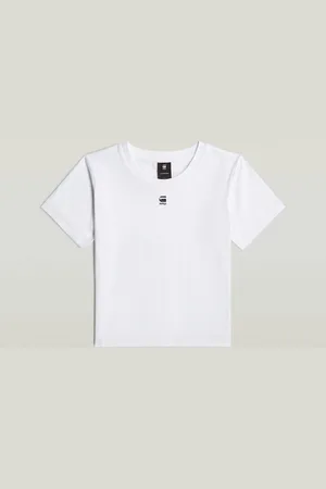 G-Star Camiseta tirantes D26446-3310 CROPPED MINI-110 WHITE para mujer