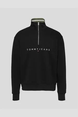 Tommy Hilfiger Jersey SUDADERA RELAXED LINEAR 1-4 ZIP BLACK para hombre