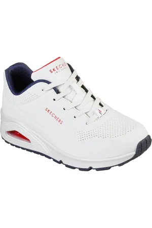 Skechers Zapatillas Uno Stand On Air 73690-WNVR White/Navy/RED para mujer