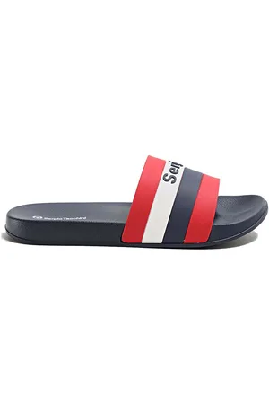 Sergio Tacchini Chanclas San Remo Stripe Slides Navy/Red/White para hombre