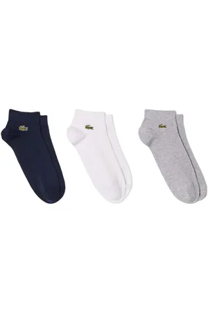 Lacoste Calcetines altos 3 Pack Low Socks Grey Chime/Navy/White para hombre