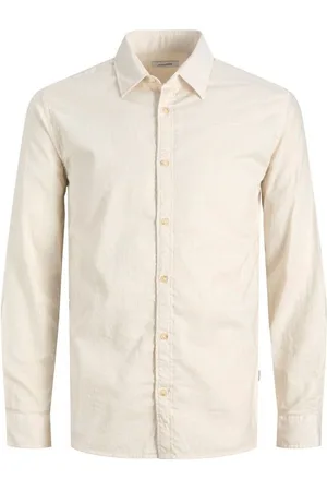 JACK & JONES Camisa manga larga 12220481 SLUB-CLOUD DANCER para hombre