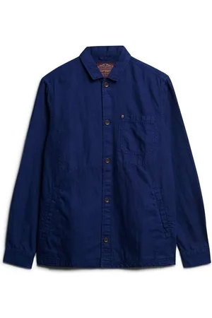 Superdry Camisa manga larga Surchemise en lin mélangé The Merchant Store para hombre