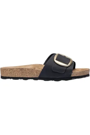 Yokono Chanclas CHANCLA JERBA-114 PIEL NEGRA para mujer