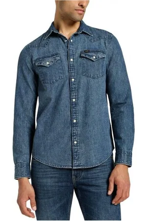 Lee Camisa manga larga 112355743-GREEN AURA para hombre