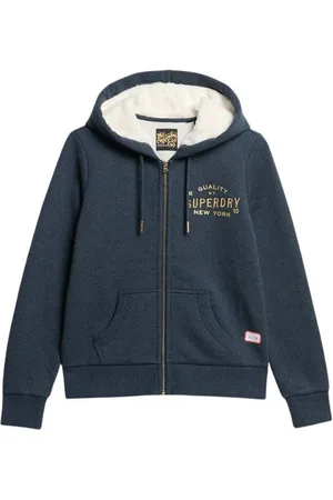 Superdry Jersey Sweatshirt à capuche zippé à logo métallisé femme Luxe para mujer