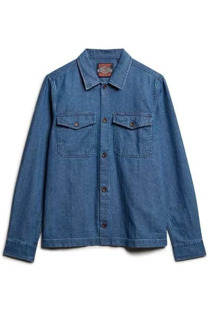 Superdry Camisa manga larga Surchemise indigo The Merchant Store para hombre