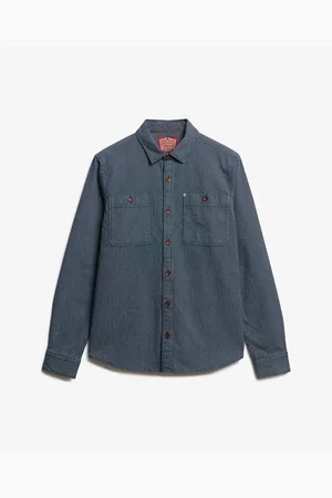 Superdry Camisa manga larga Surchemise en laine The Merchant Store para hombre
