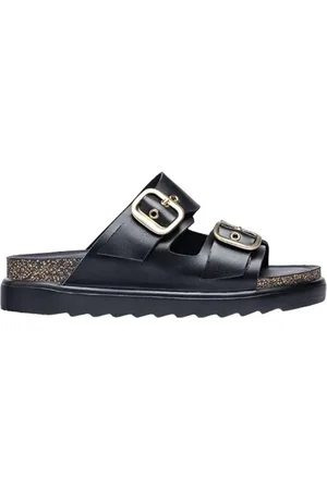 Yokono Chanclas CHANCLA TUNEZ-130 PIEL NEGRA para mujer