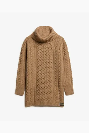 Superdry Vestidos Robe pull col roulé torsadée femme para mujer