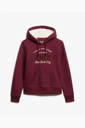 Superdry Jersey Sweatshirt à capuche et logo métallisé femme Luxe para mujer