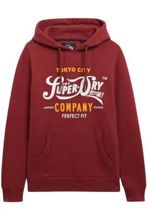 Superdry Jersey Sweatshirt à capuche Perfect Fit Script para hombre