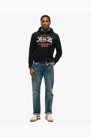 Superdry Jersey Sweatshirt à capuche Perfect Fit Script para hombre