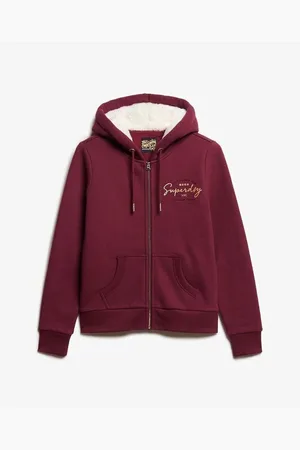 Superdry Jersey Sweatshirt à capuche zippé à logo métallisé femme Luxe para mujer