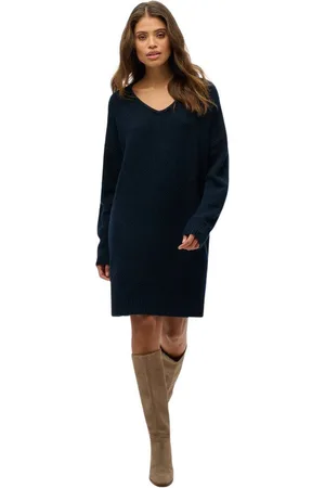Superdry Vestidos Robe pull col V oversize femme para mujer