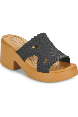 Crocs Sandalias Brooklyn Woven Slide Heel para mujer